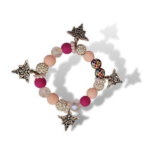 Hot Pink LPN Charms Bracelet